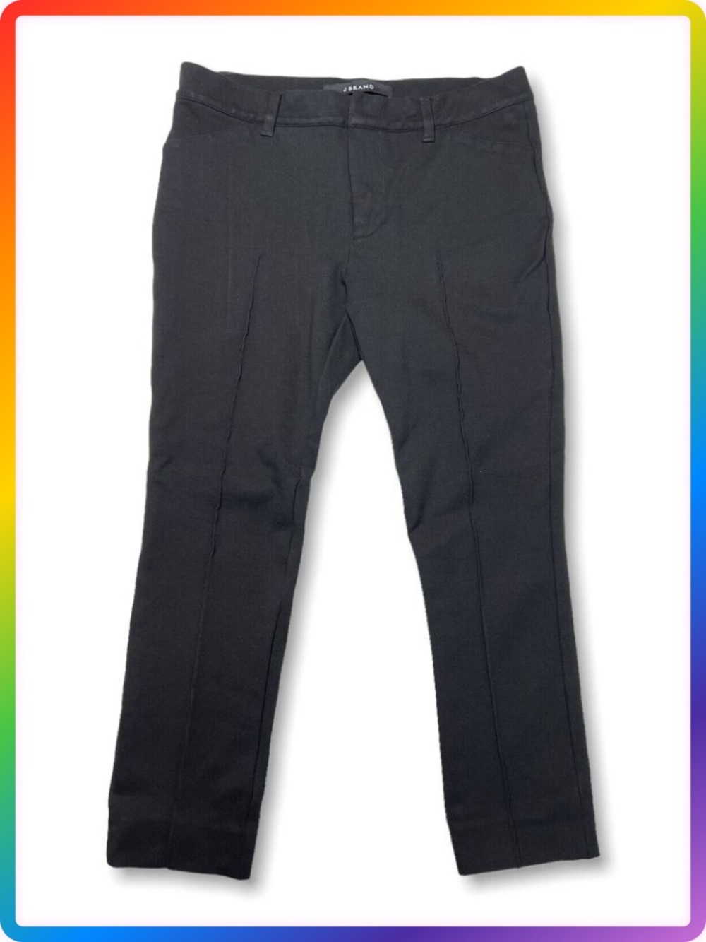 J Brand Liana Skinny Ponte Trouser SIZE 27 Black Cropped Slim Workwear